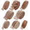 Ribbons,8 Rolls Burlap Lace Burlap Wedding Ribbon Natural Jute Rope Twine String for Crafts Gift Wrapping Wedding Party Home Decoration(17.6 Yards)